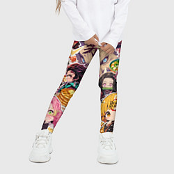 Леггинсы для девочки Demon Slayer Blade Favorite Food, цвет: 3D-принт — фото 2