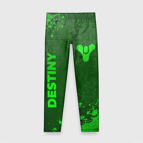 Детские легинсы Destiny - green gradient вертикально / 3D-принт – фото 1
