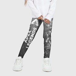 Леггинсы для девочки Apex Legends - grey gradient по-вертикали, цвет: 3D-принт — фото 2