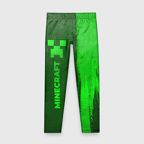 Детские легинсы Minecraft - green gradient по-вертикали / 3D-принт – фото 1