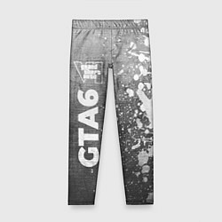 Леггинсы для девочки GTA6 - grey gradient по-вертикали, цвет: 3D-принт