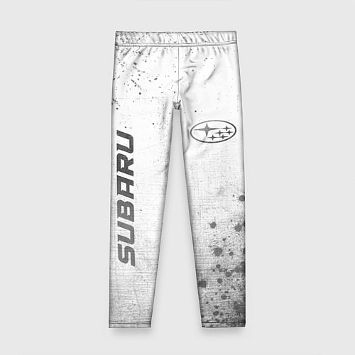 Детские легинсы Subaru - white gradient вертикально / 3D-принт – фото 1