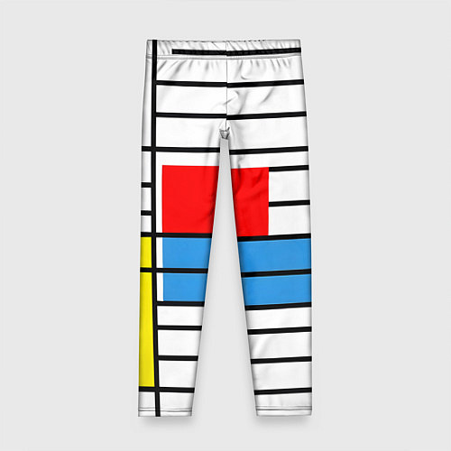 Детские легинсы В стиле мондриана / 3D-принт – фото 1