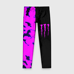 Леггинсы для девочки Monster energy neon camo, цвет: 3D-принт