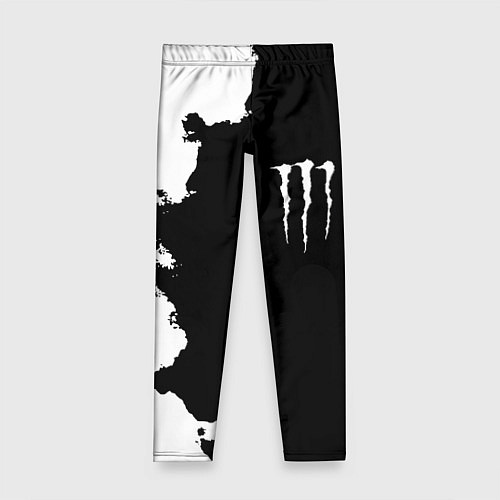 Детские легинсы Monster energy краски белые / 3D-принт – фото 1