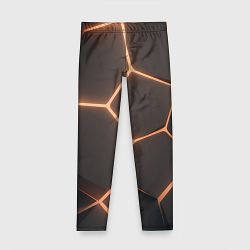 Детские легинсы Серая текстура из сот / 3D-принт – фото 1