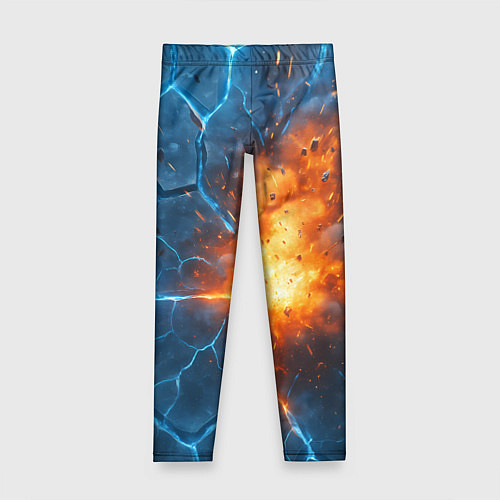 Детские легинсы Взрыв из объемных плит / 3D-принт – фото 1