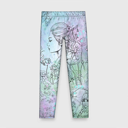 Детские легинсы Скетч японские дорамы / 3D-принт – фото 1