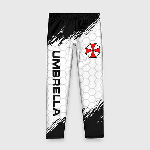 Детские легинсы Амбрелла - белые соты / 3D-принт – фото 1