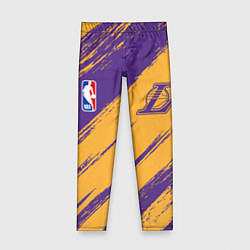 Леггинсы для девочки Лейкерс - брызги красок, цвет: 3D-принт