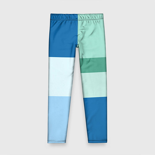 Детские легинсы Мятное небо колор-блок / 3D-принт – фото 1