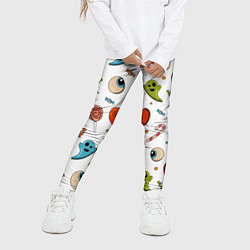 Леггинсы для девочки Halloween pumpkin show, цвет: 3D-принт — фото 2