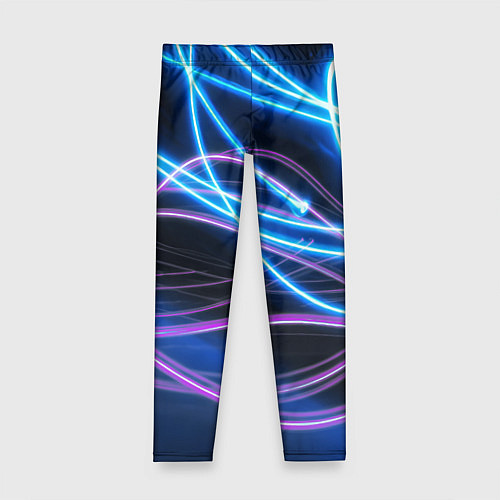 Детские легинсы Неоновая абстракция на темном / 3D-принт – фото 1