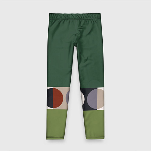 Детские легинсы Луна Малевича сосновый зеленый / 3D-принт – фото 1