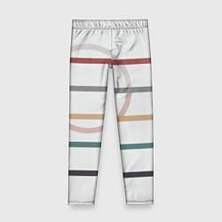 Леггинсы для девочки Stripes and circle, цвет: 3D-принт
