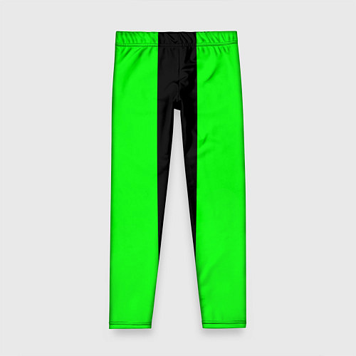 Детские легинсы Color green black line / 3D-принт – фото 1