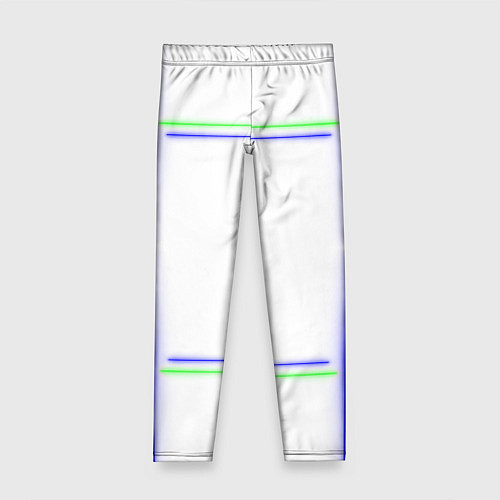 Детские легинсы Neon white green light blue / 3D-принт – фото 1