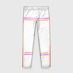 Леггинсы для девочки Neon white orange pink, цвет: 3D-принт