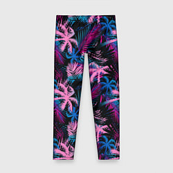 Детские легинсы Palm pink blue pink