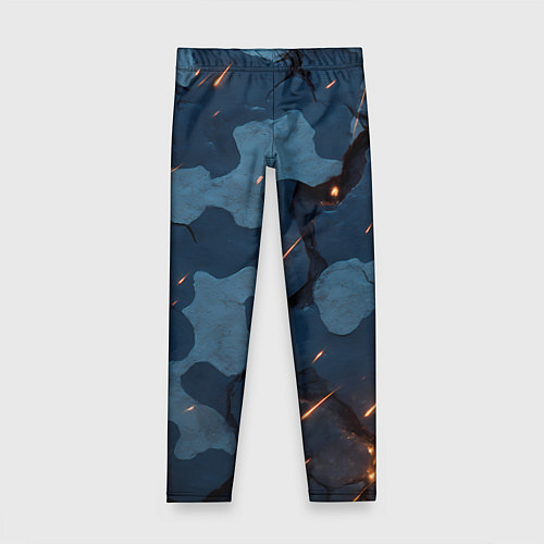 Детские легинсы Камуфляжные плиты текстура / 3D-принт – фото 1