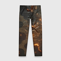 Детские легинсы Искры в разломах на камуфляже