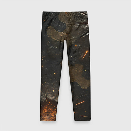 Детские легинсы Камуфляж со следами от пуль / 3D-принт – фото 1