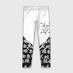 Леггинсы для девочки Doom японские символы, цвет: 3D-принт