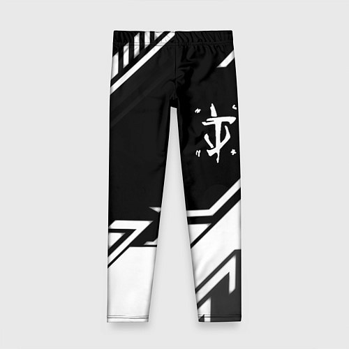 Детские легинсы Doom geometry black / 3D-принт – фото 1