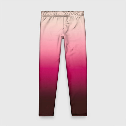 Детские легинсы Градиент transcendent pink омбре / 3D-принт – фото 1