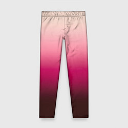 Леггинсы для девочки Градиент transcendent pink омбре, цвет: 3D-принт
