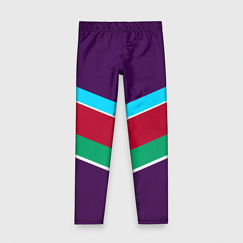 Детские легинсы Фиолетовый с полосами / 3D-принт – фото 1