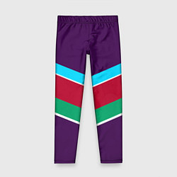 Леггинсы для девочки Фиолетовый с полосами, цвет: 3D-принт