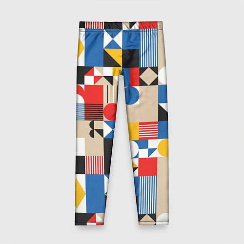 Детские легинсы Геометрический балаган / 3D-принт – фото 1