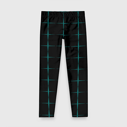 Детские легинсы Color black blue crosses / 3D-принт – фото 1