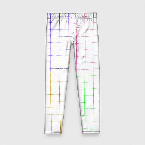 Детские легинсы Color white multicolored stripes / 3D-принт – фото 1