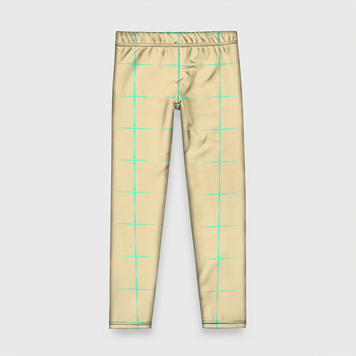 Детские легинсы Color beige green crosses / 3D-принт – фото 1