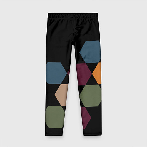 Детские легинсы Honeycombs autumn colors / 3D-принт – фото 1