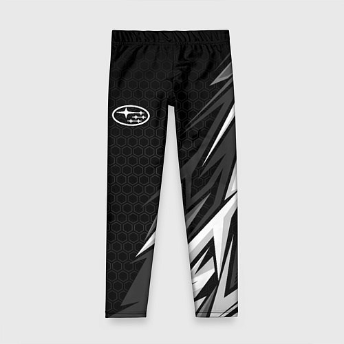 Детские легинсы Subaru - монохромный черный / 3D-принт – фото 1