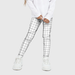 Леггинсы для девочки Клеточка, цвет: 3D-принт — фото 2