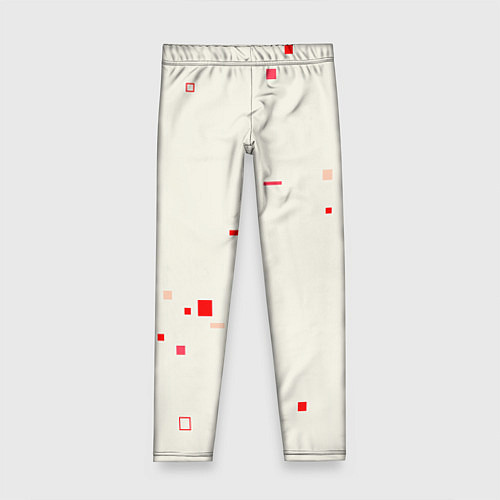 Детские легинсы Color white red shapes / 3D-принт – фото 1