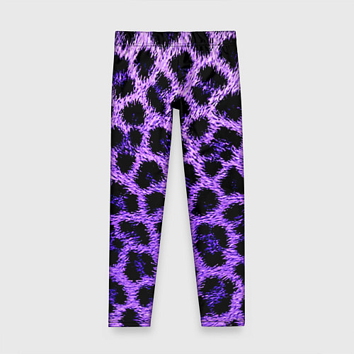 Детские легинсы Леопардовый фиолетовый / 3D-принт – фото 1