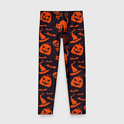 Детские легинсы Паттерн с символами праздника Хэллоуин