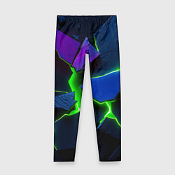 Леггинсы для девочки Neon tile, цвет: 3D-принт