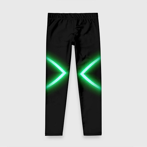 Детские легинсы Neon green lines / 3D-принт – фото 1