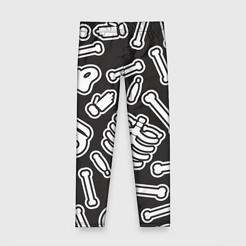 Детские легинсы Черепки и костяшки / 3D-принт – фото 1