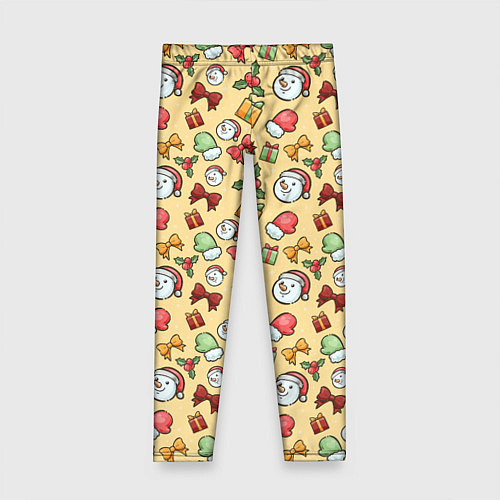 Детские легинсы Новогодний паттерн / 3D-принт – фото 1