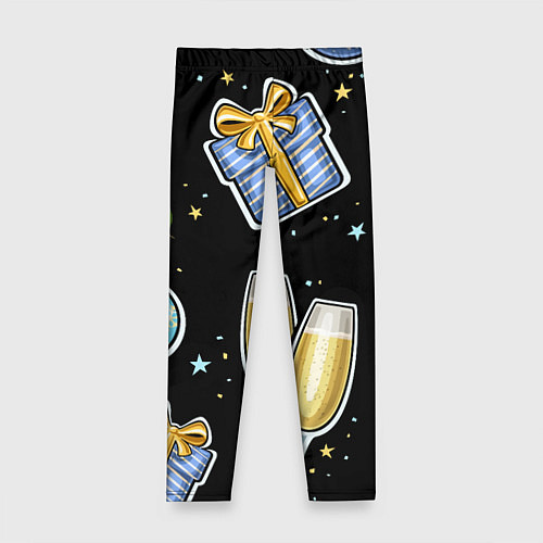 Детские легинсы Новогодний вайб / 3D-принт – фото 1