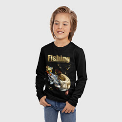 Лонгслив детский Gold Fishing, цвет: 3D-принт — фото 2