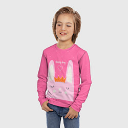 Лонгслив детский Rabbit: happy day, цвет: 3D-принт — фото 2
