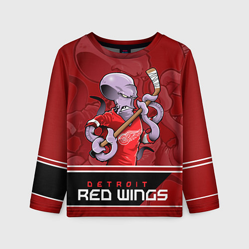 Детский лонгслив Detroit Red Wings / 3D-принт – фото 1